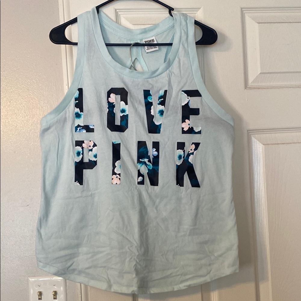 PINK Victoria's Secret Light Blue Tank Top